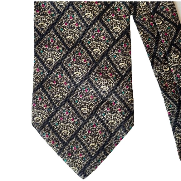 VALENTINO 100% SILK TIE CRAVATTA NECKTIE VINTAGE MADE IN ITALY - Picture 1 of 6